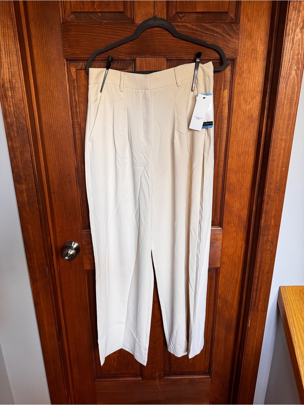 66. French Connection High-Waist Wide-Leg Trousers in Cream - Picture 2 of 13